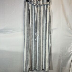 Splendid Women's Small linen viscose blend striped maxi skirt MSRP $168